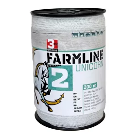   FarmLine Unicorn 2 villanypásztor szalag - 20mm - 200m - 90kg - 7,34 Ω/m