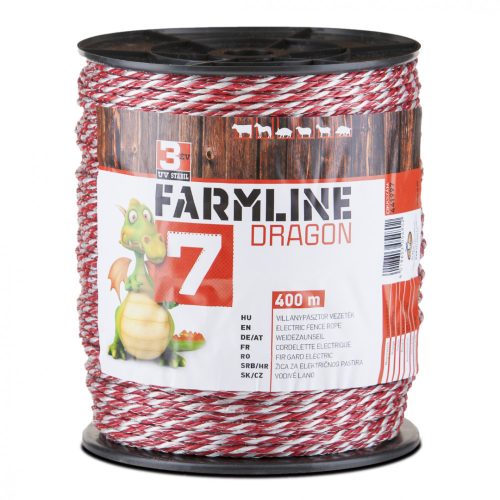 FarmLine Dragon7 villanypásztor vezeték - 3,8mm - 400m - 300kg - 0,11 Ω/m