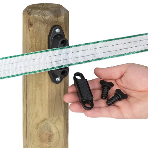 Profi sarok- és szakaszszigetelő max. 40 mm-es villanypásztor szalaghoz - 10 db/cs