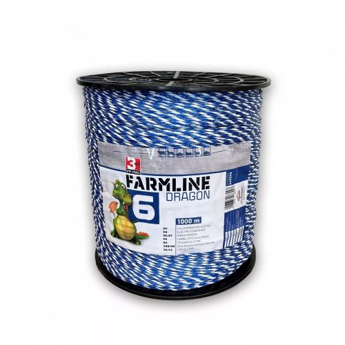 FarmLine Dragon 6 villanypásztor vezeték - 4mm - 1000m - 330kg - 0,125 Ω/m