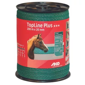   AKO TopLine Plus villanypásztor szalag - 20mm - 200m - 230kg - 0,374 Ω/m