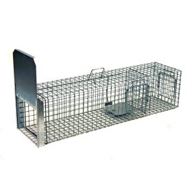   Egyajtós élvefogó róka csapda- élőcsali tartóval 120x34x42ST