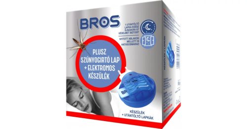 BROS Elektromos Szúnyogriasztó készülék +10 utántöltő lapka